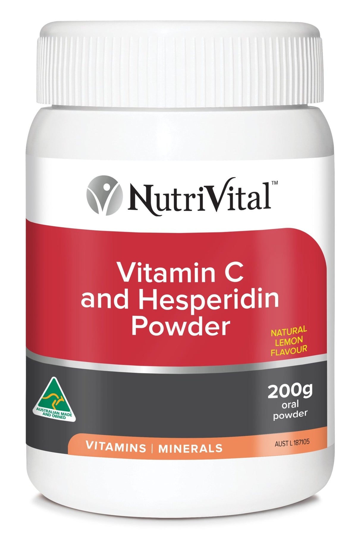 NutriVital Vitamin C and Hesperidin Powder 200gm Powder - Dr Earth - Supplements, Nutrivital