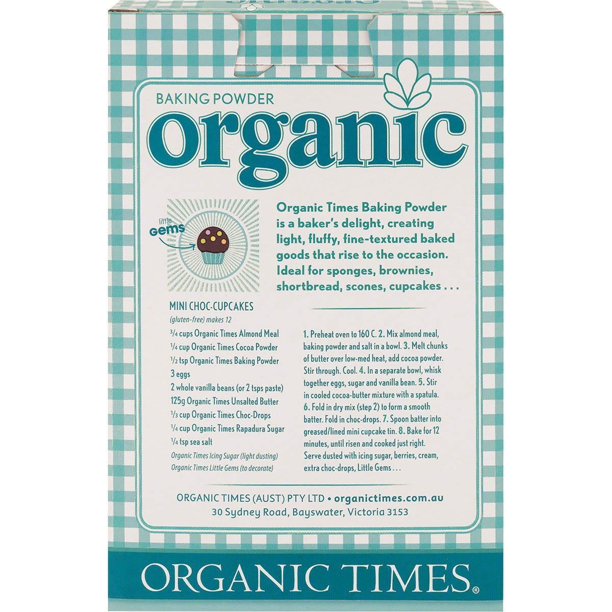 Organic Times Baking Powder 200g - Dr Earth - Baking