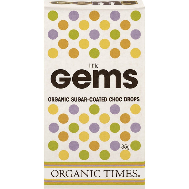 Organic Times Chocolate Little Gems 35g - Dr Earth - Confectionery