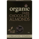 Organic Times Dark Chocolate Almonds 150g - Dr Earth - Chocolate & Carob