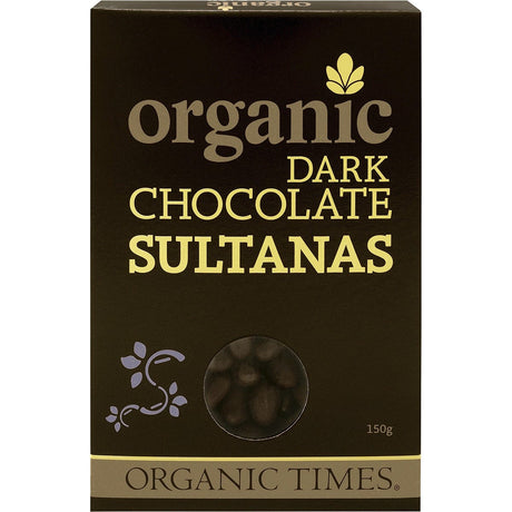 Organic Times Dark Chocolate Sultanas 150g - Dr Earth - Chocolate & Carob