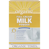 Organic Times Milk Powder Full Cream 300g - Dr Earth - Baking