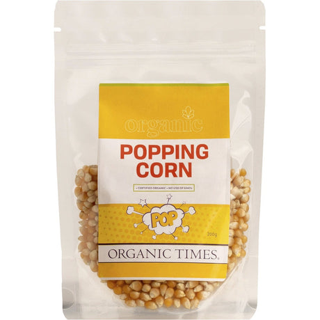 Organic Times Popping Corn 200g - Dr Earth - Chips & Popcorn