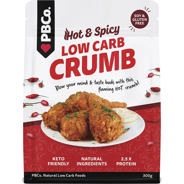 PBco Low Carb Crumb Hot & Spicy 300g - Dr Earth - Herbs Spices & Seasonings