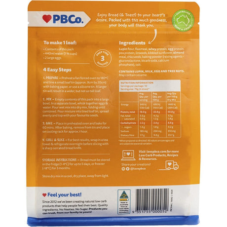 PBco Protein Bread Mix 330g - Dr Earth - Baking
