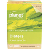 Planet Organic Herbal Tea Bags Dieters 25pk - Dr Earth - Drinks, Weight Management