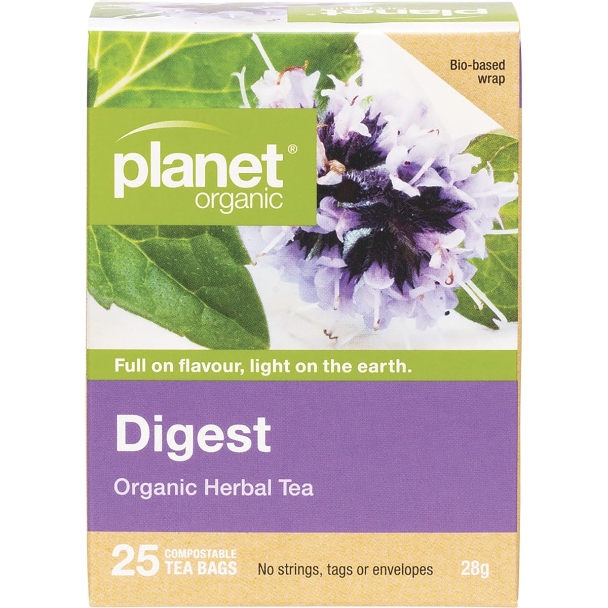 Planet Organic Herbal Tea Bags Digest 25pk - Dr Earth - Drinks, Digestion & Gut Health