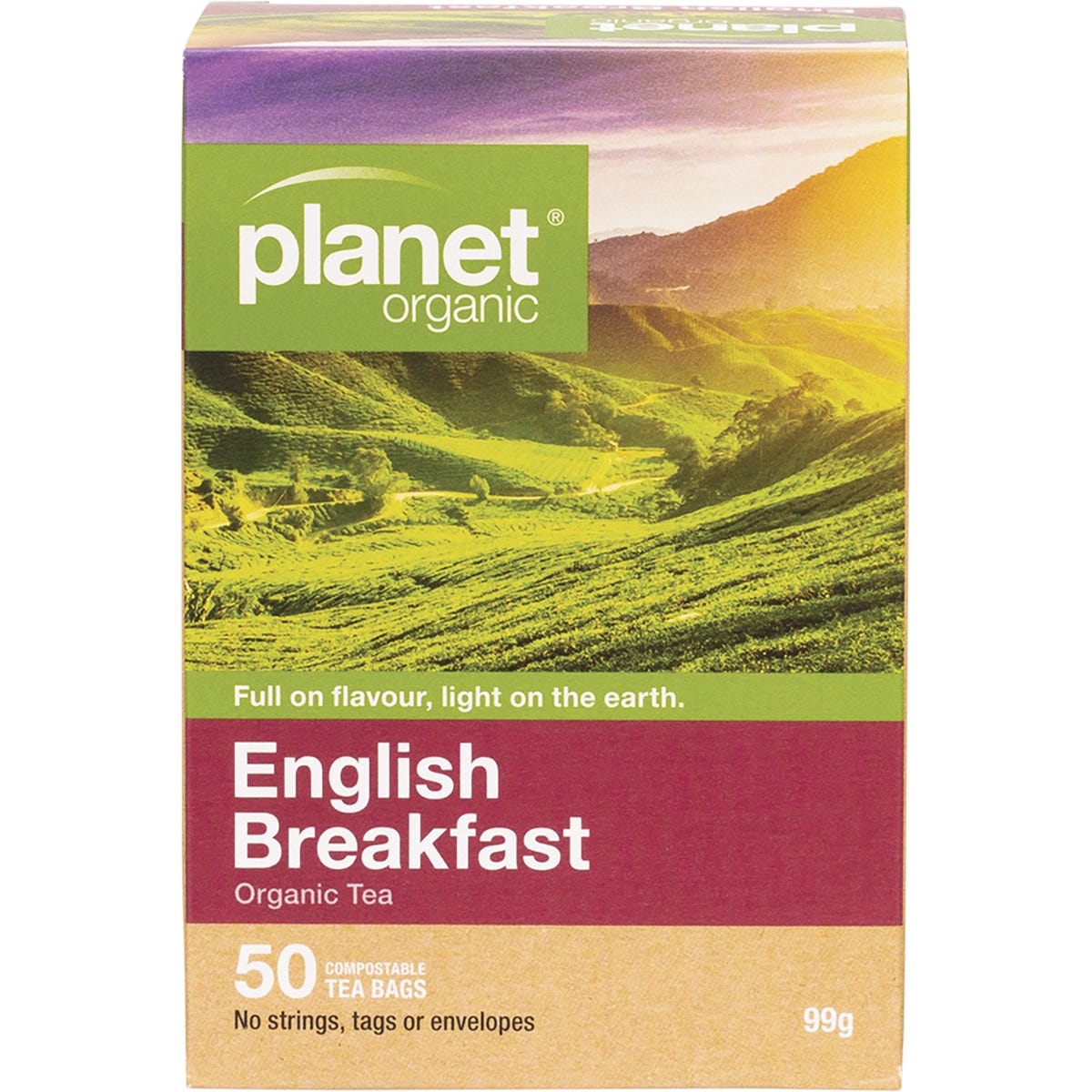 Planet Organic Herbal Tea Bags English Breakfast 50pk - Dr Earth - Drinks