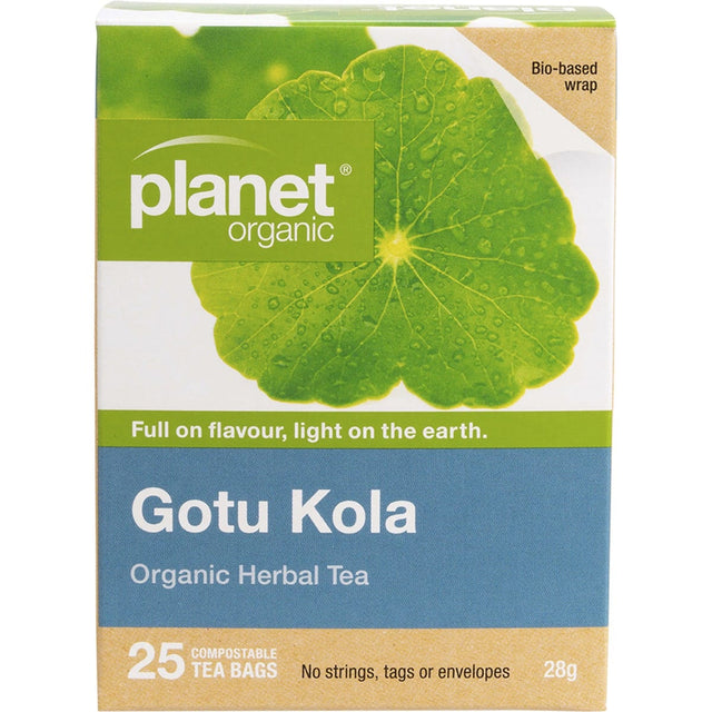 Planet Organic Herbal Tea Bags Gotu Kola 25pk - Dr Earth - Drinks