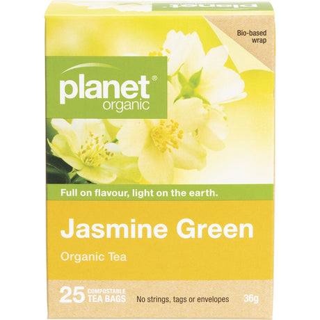 Planet Organic Herbal Tea Bags Jasmine Green 25pk - Dr Earth - Drinks