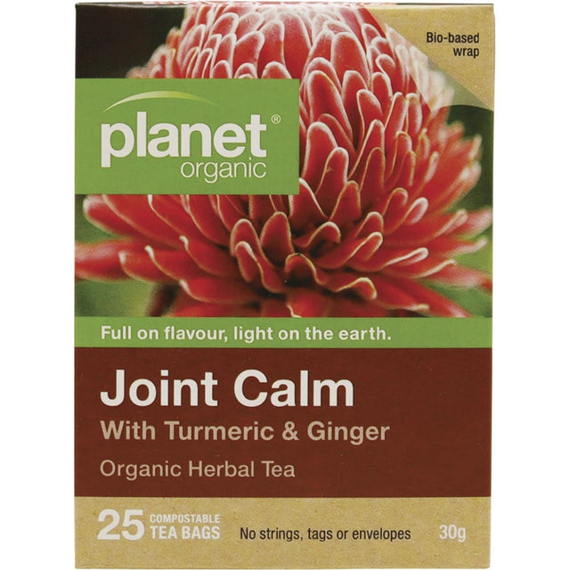 Planet Organic Herbal Tea Bags Joint Calm 25pk - Dr Earth - Drinks, Joint & Muscle Health