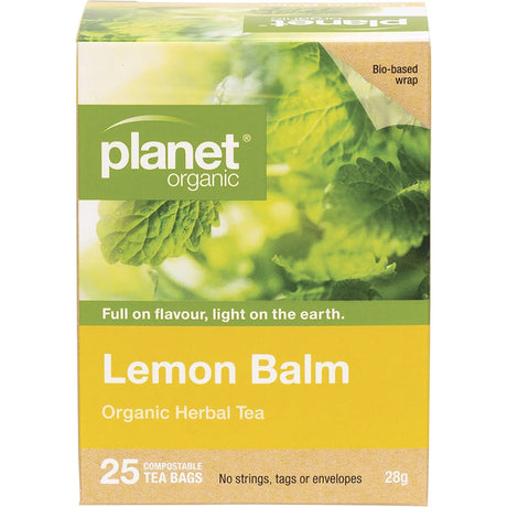 Planet Organic Herbal Tea Bags Lemon Balm 25pk - Dr Earth - Drinks