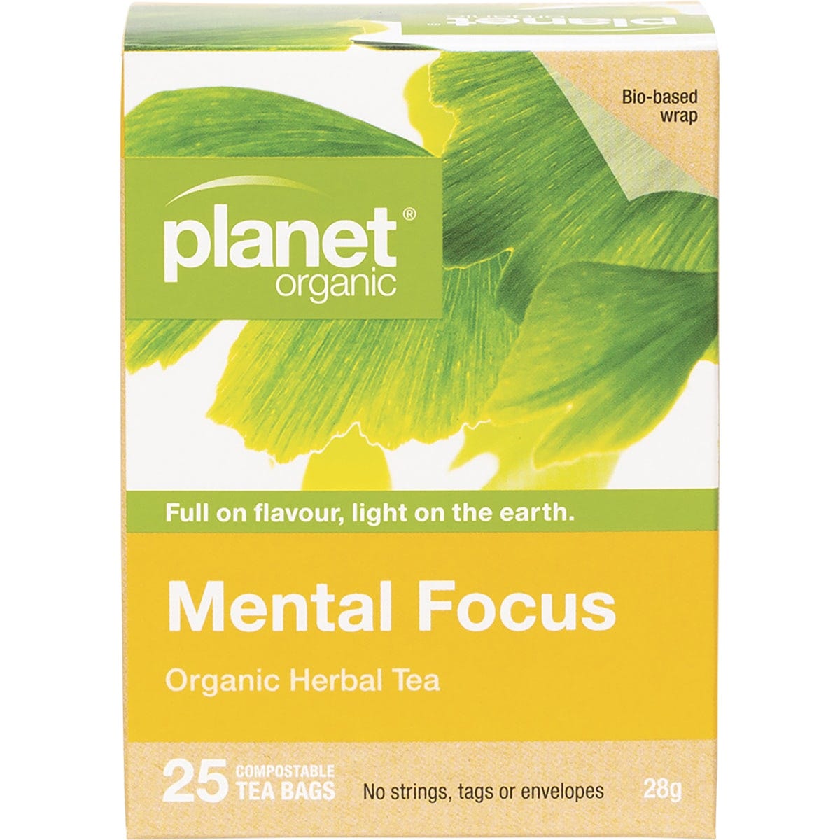 Planet Organic Herbal Tea Bags Mental Focus 25pk - Dr Earth - Drinks