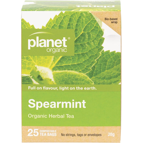 Planet Organic Herbal Tea Bags Spearmint 25pk - Dr Earth - Drinks