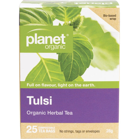 Planet Organic Herbal Tea Bags Tulsi 25pk - Dr Earth - Drinks