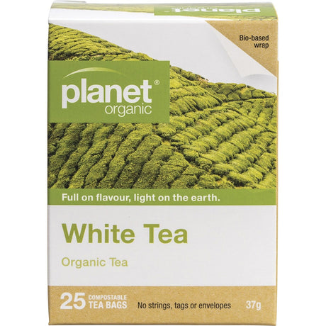 Planet Organic Herbal Tea Bags White Tea 25pk - Dr Earth - Drinks