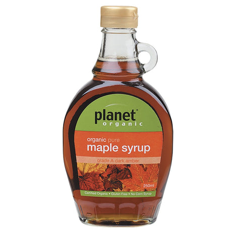 Planet Organic Maple Syrup Grade A 250ml - Dr Earth - Sweeteners, Desserts