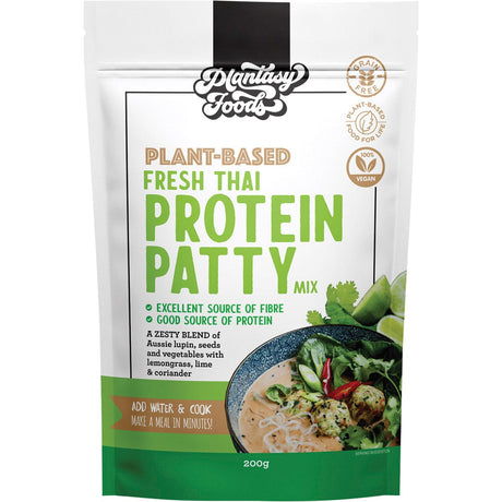 Plantasy Foods Protein Patty Mix Fresh Thai 200g - Dr Earth - Convenience Meals, Meat Alternatives