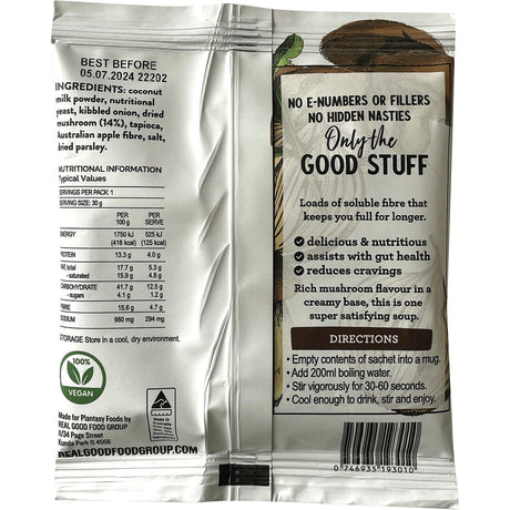 Plantasy Foods The Good Soup Wild Mushroom 30g - Dr Earth - Convenience Meals