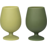Porter Green Stemm Silicone Wine Glass Set Stirling 2x250ml - Dr Earth - Cups & Tumblers