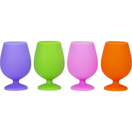 Porter Green Stemm Silicone Wine Glass Set Vitoria 4x250ml - Dr Earth - Cups & Tumblers