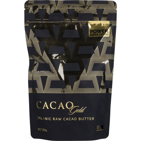 Power Super Foods Cacao Gold Raw Cacao Butter 250g - Dr Earth - Cacao