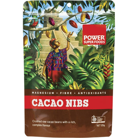 Power Super Foods Cacao Nibs The Origin Series 125g - Dr Earth - Cacao