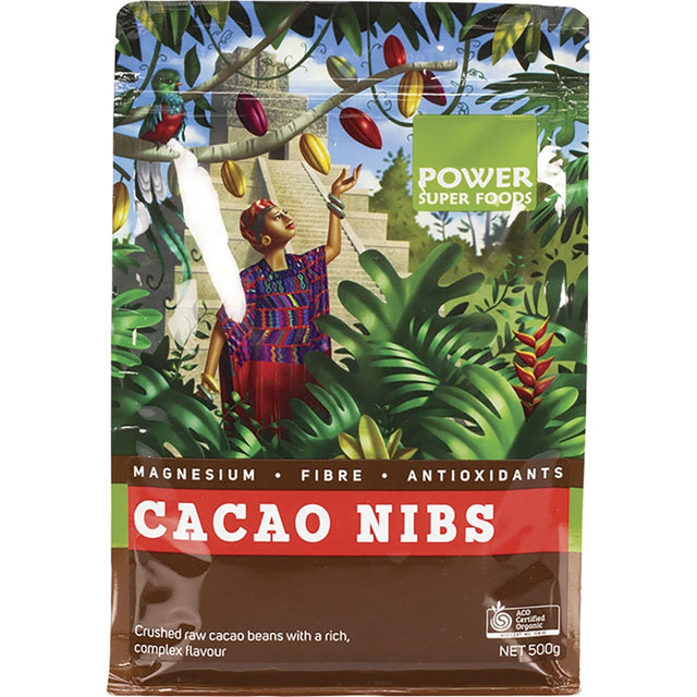 Power Super Foods Cacao Nibs The Origin Series 500g - Dr Earth - Cacao