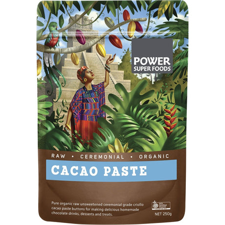 Power Super Foods Cacao Paste Buttons The Origin Series 250g - Dr Earth - Cacao