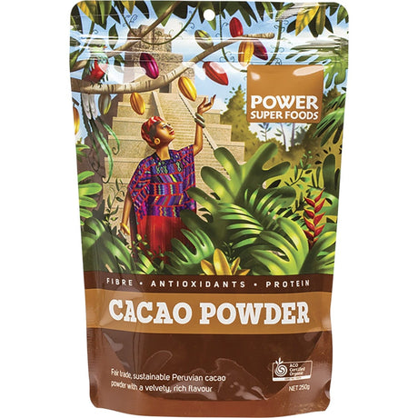 Power Super Foods Cacao Powder The Origin Series 250g - Dr Earth - Cacao