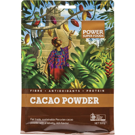 Power Super Foods Cacao Powder The Origin Series 500g - Dr Earth - Cacao