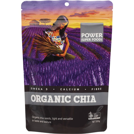 Power Super Foods Chia Seeds Certified Organic The Origin Series 200g - Dr Earth - Chia