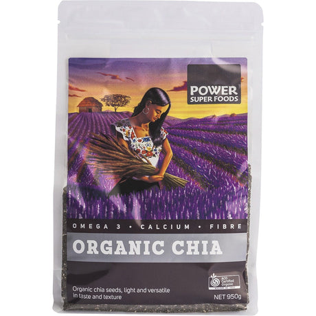 Power Super Foods Chia Seeds Certified Organic The Origin Series 950g - Dr Earth - Chia