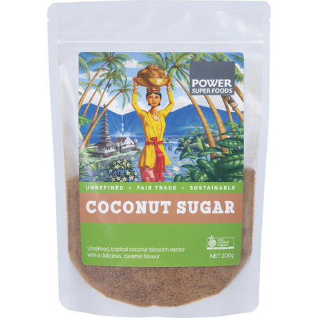 Power Super Foods Coconut Sugar The Origin Series 200g - Dr Earth - Sweeteners