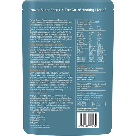 Power Super Foods Dulse Flakes The Origin Series 150g - Dr Earth - Seaweed