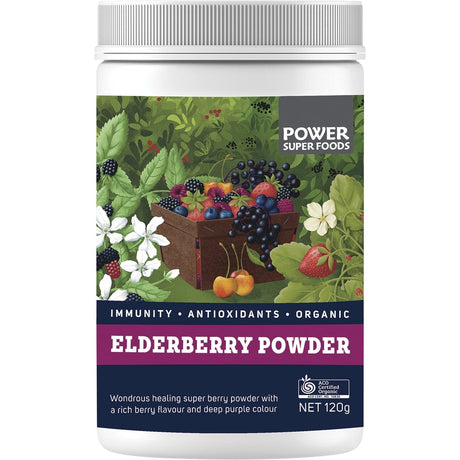 Power Super Foods Elderberry Powder 120g - Dr Earth - Other Superfoods