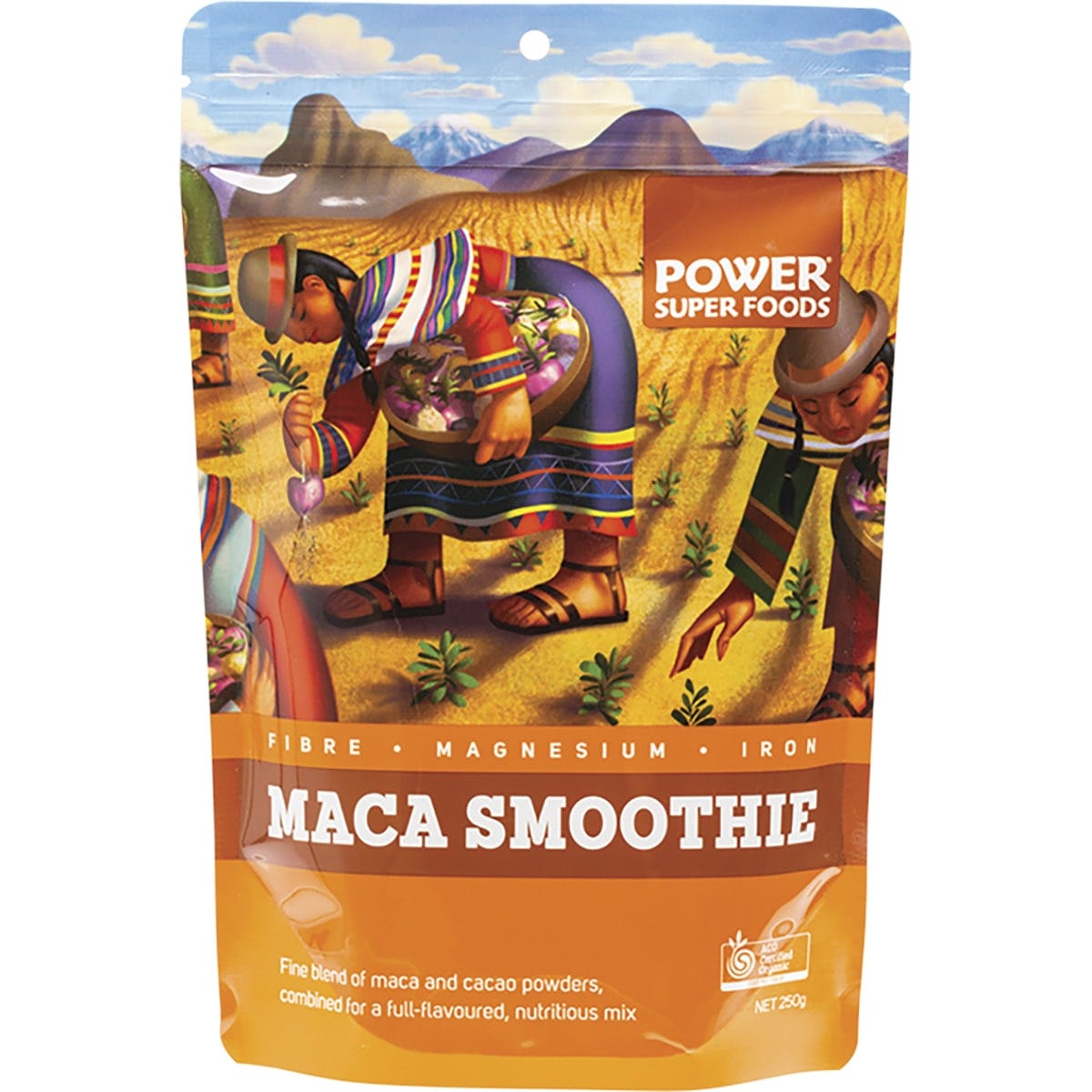 Power Super Foods Maca Smoothie The Origin Series Maca & Cacao 250g - Dr Earth - Other Superfoods