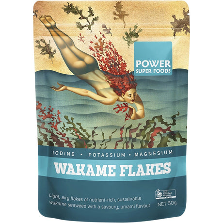 Power Super Foods Wakame Flakes The Origin Series 50g - Dr Earth - Seaweed