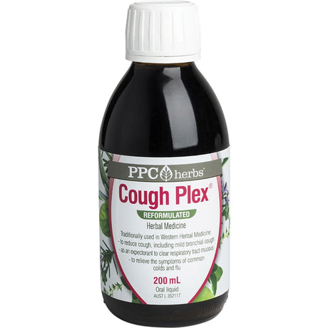 PPC Herbs Cough Plex Herbal Remedy 200ml - Dr Earth - Cold & Flu, Homeopathics