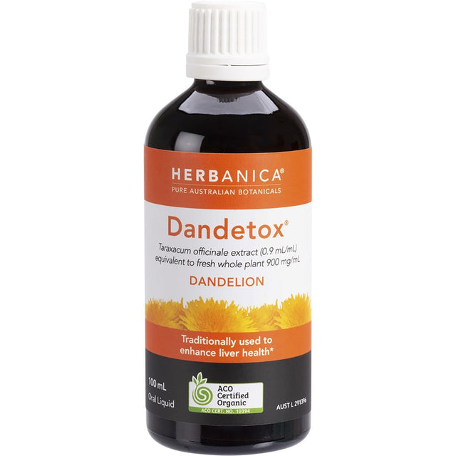 PPC Herbs Herbanica Herbal Tincture Dandetox Dandelion 100ml - Dr Earth - Detox, Homeopathics