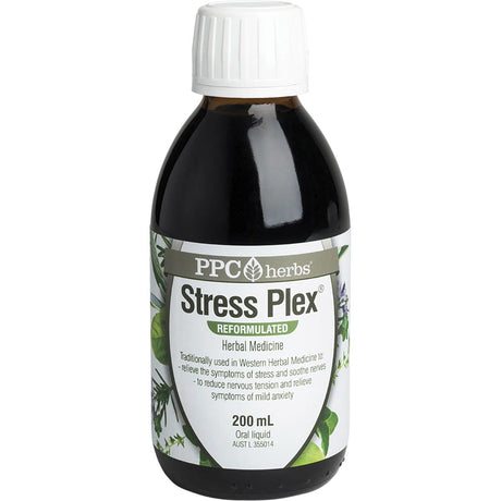 PPC Herbs Stress-Plex Herbal Remedy 200ml - Dr Earth - Sleep & Relax, Homeopathics