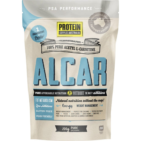 Protein Supplies Australia Alcar Acetyl L-Carnitine Pure 200g - Dr Earth - Nutrition