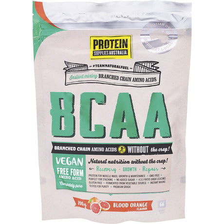 Protein Supplies Australia Branched Chain Amino Acids Blood Orange 200g - Dr Earth - Nutrition