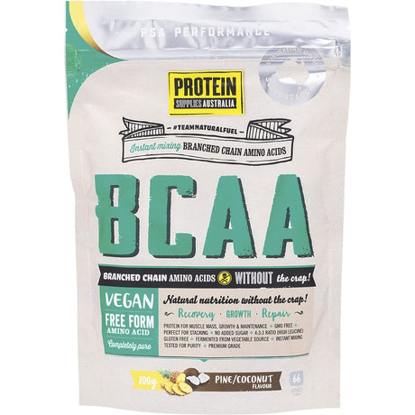 Protein Supplies Australia Branched Chain Amino Acids Pine Coconut 200g - Dr Earth - Nutrition