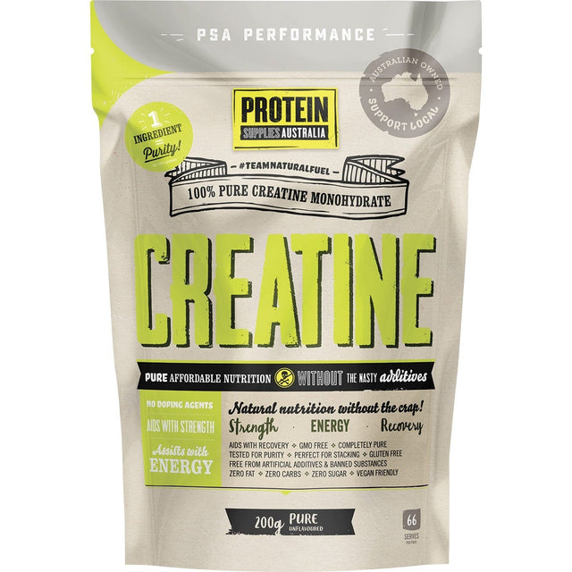 Protein Supplies Australia Creatine Monohydrate Pure 200g - Dr Earth - Nutrition