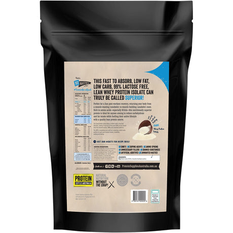 Protein Supplies Australia WPI Whey Protein Isolate Pure 3kg - Dr Earth - Nutrition