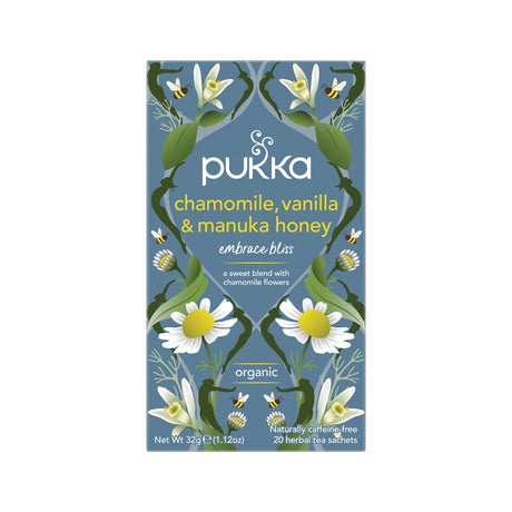 PUKKA Organic Chamomile Vanilla & Manuka Honey x 20 Tea Bags - Dr Earth - Drinks, Pantry