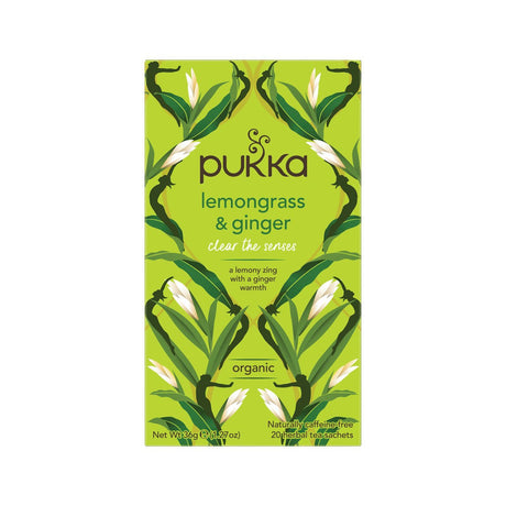 PUKKA Organic Lemongrass & Ginger x 20 Tea Bags - Dr Earth - Drinks, Pantry