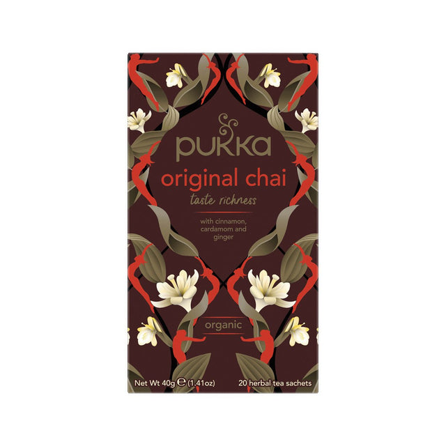 PUKKA Organic Original Chai x 20 Tea Bags - Dr Earth - Drinks, Pantry