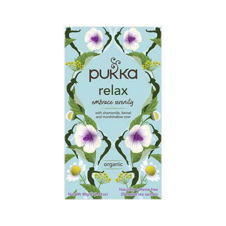 PUKKA Organic Relax x 20 Tea Bags - Dr Earth - Drinks, Pantry